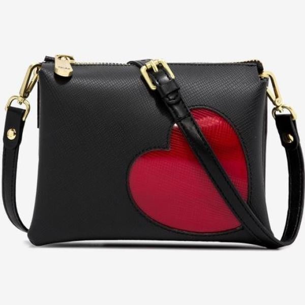 Borsa a tracolla fantasia taglia media con zip oro Gum By Gianni Chiarini Design