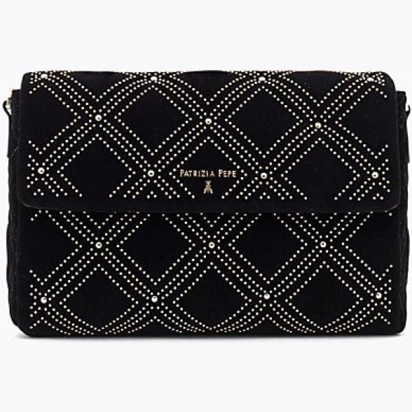 Pochette maxi con borchie in velluto Patrizia Pepe