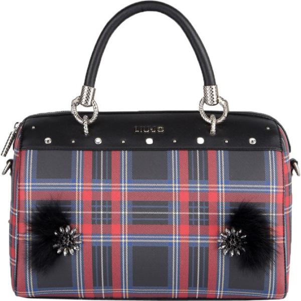 Borsa a tracolla con stampa e zip in pelle sintetica Liu Jo