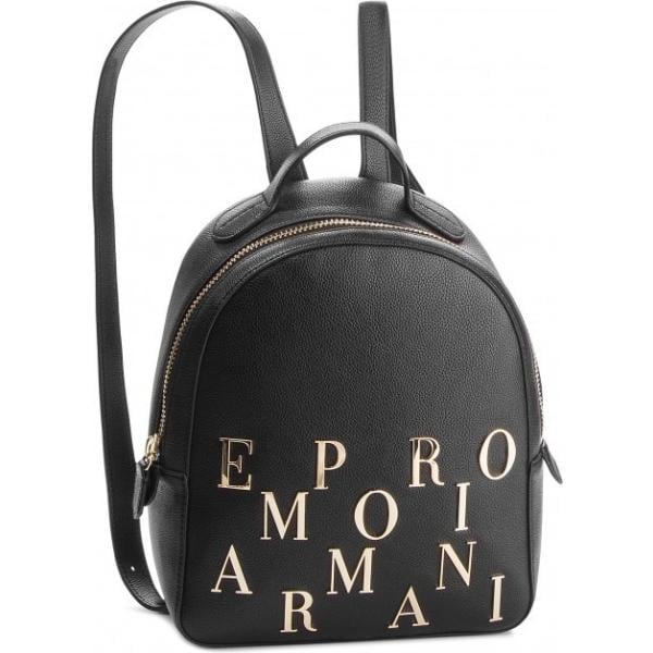 Zaino maxi con zip oro Emporio Armani