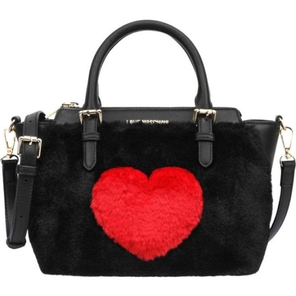 Ecopelliccia con zip interno foderato con tracolla regolabile oro Love Moschino