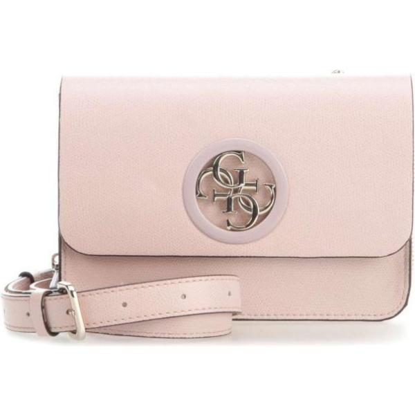 Borsa a tracolla mini effetto martellato con zip in ecopelle oro Guess