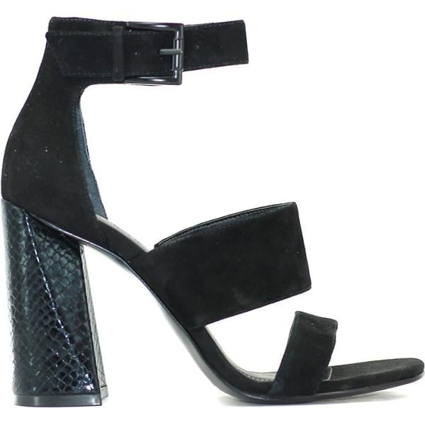 Sandali con cinturino animalier nero Kendall+Kylie