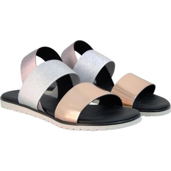 Sandali glitter con fasce in ecopelle Pollini