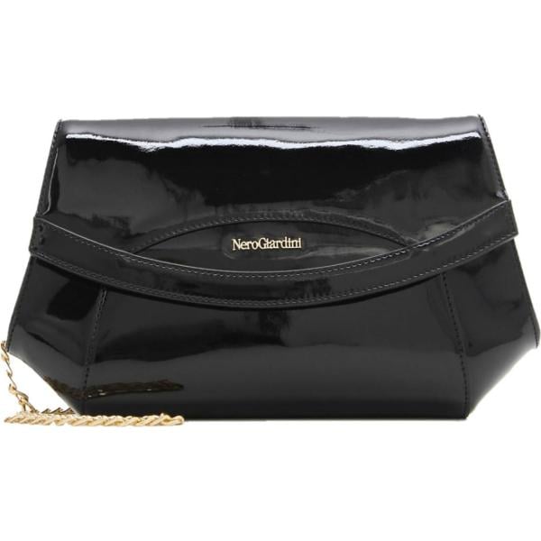 Pochette effetto vernice nero Nero Giardini
