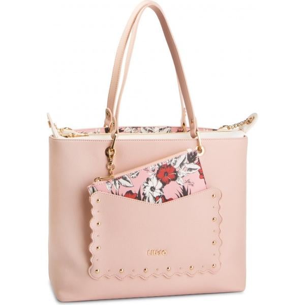 Shopping bag con borchie in pelle sintetica Liu Jo