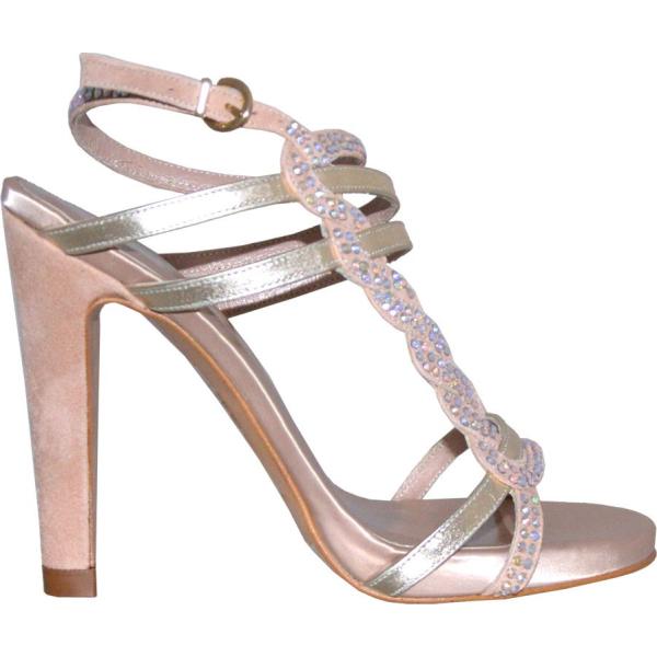 Sandali con strass effetto scamosciato Roberto Botella