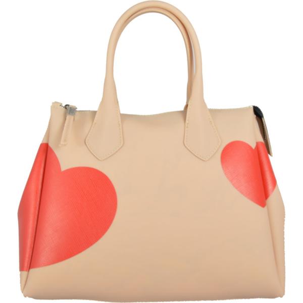 Borsa a mano con stampa rosa Gum By Gianni Chiarini Design
