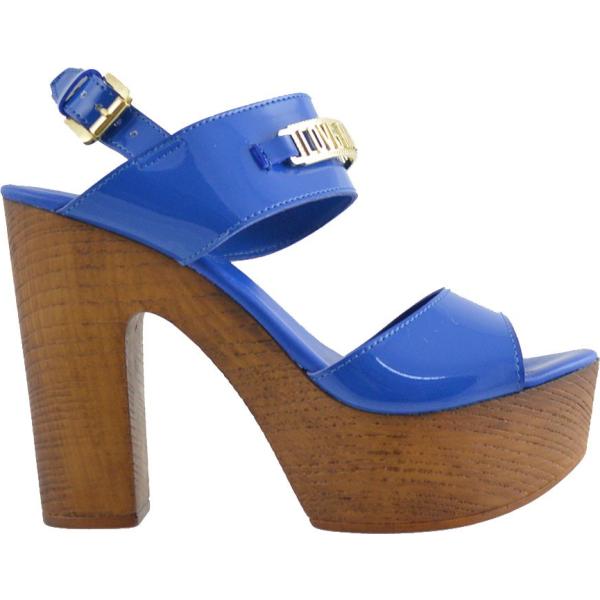 Sandali effetto vernice con logo Love Moschino