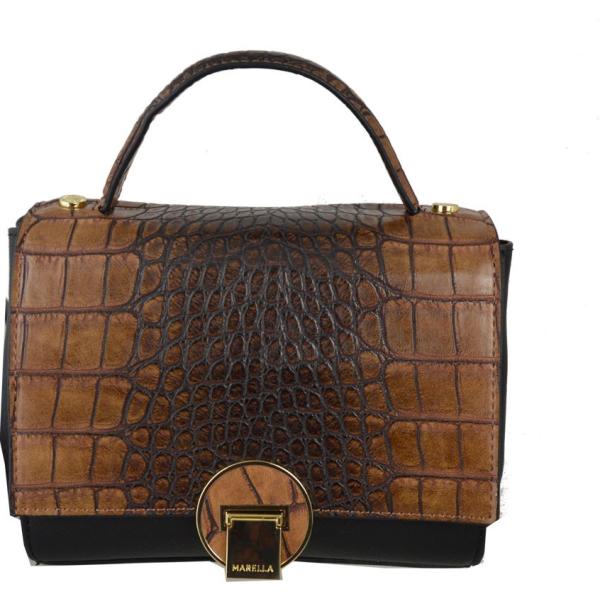 Borsa a tracolla con manico e stampa con zip Marella