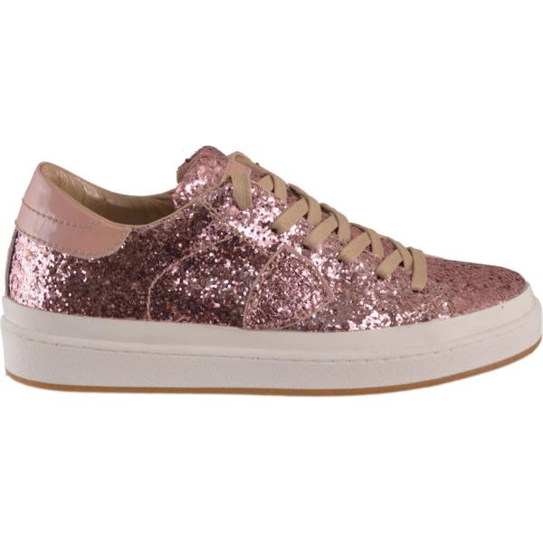 Sneakers made italy glitter rosa Philippe Model