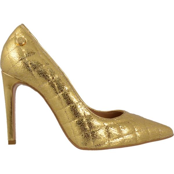 Décolleté con cinturino oro Love Moschino