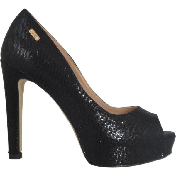 Décolleté open toe nero 