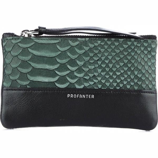 Portamonete con zip verde Profanter