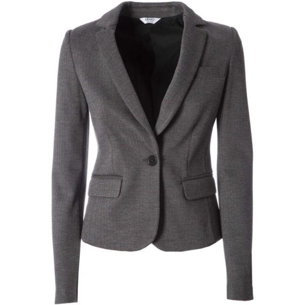 Giacca con ruches collo a dolcevita grigio e fucsia Liu-Jo