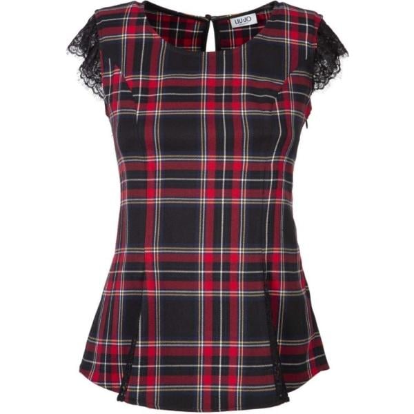 T-shirt con pizzo argento Liu-Jo