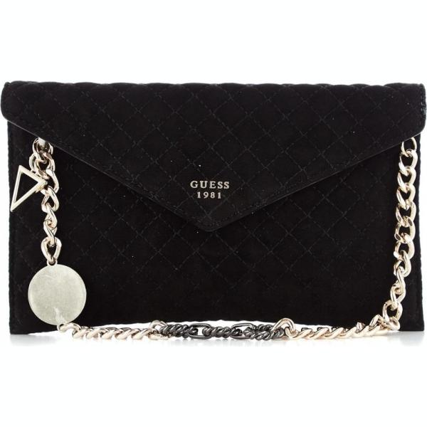 Pochette in velluto nero Guess
