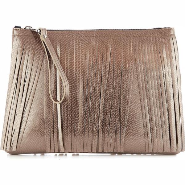 Pochette con frange e zip Gum