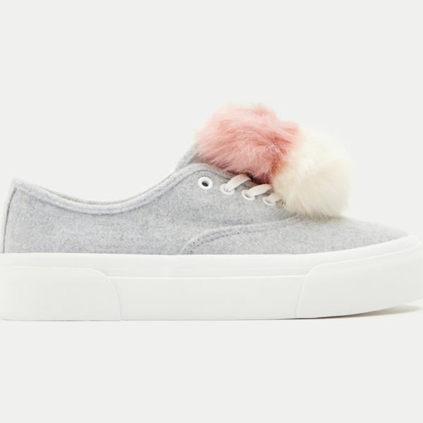 Sneakers grigio e rosa Pull&Bear