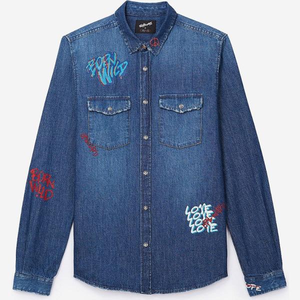 Camicia in denim blu The Kooples