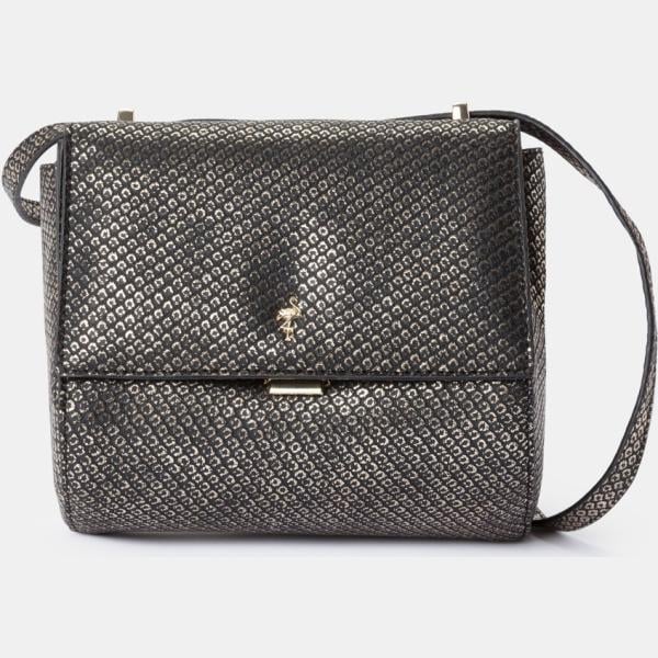 Borsa a tracolla nero e oro Menbur nero