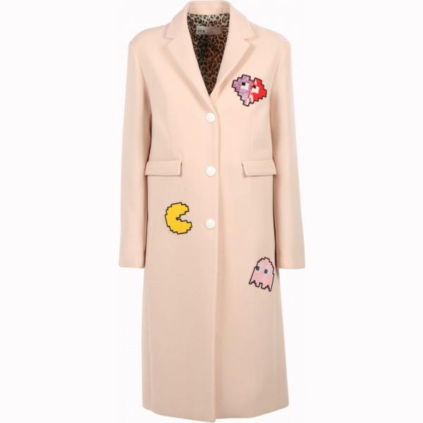 Cappotto con spacco e bottoni multicolore e rosa Ice Play