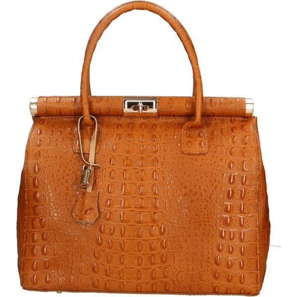 Borsa a mano made italy con zip e tracolla regolabile Antichi Forzieri serpente