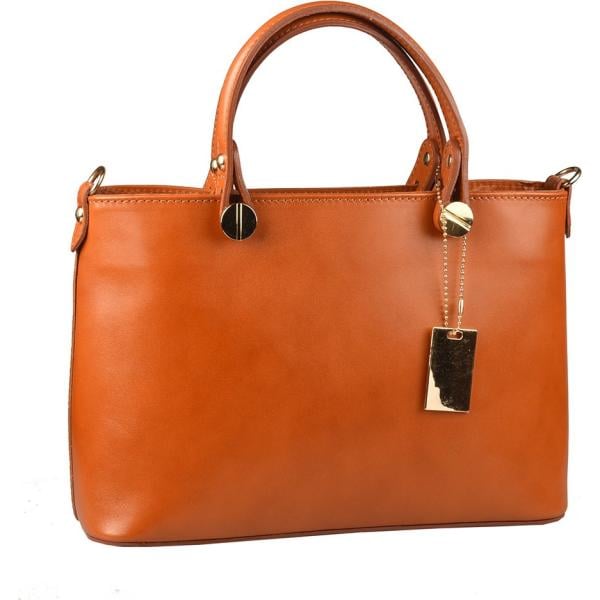 Borsa a mano made italy con zip tinta unita Florence Bag tinta unita
