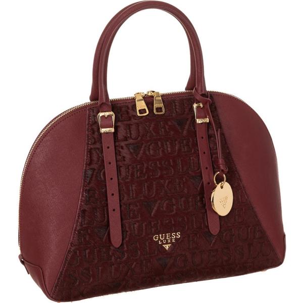Borsa a mano con stampa e zip con logo bordeaux Guess Borse A/I viola con stampe