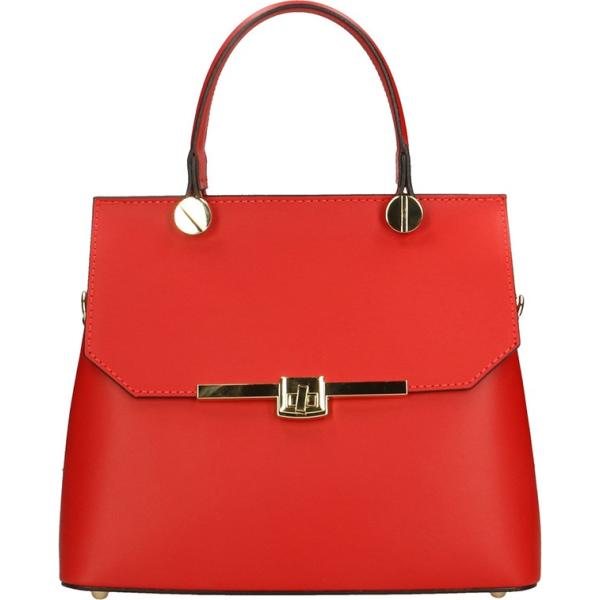 Borsa a tracolla made italy con zip e manico con scomparti Simona Sole Borse rosso