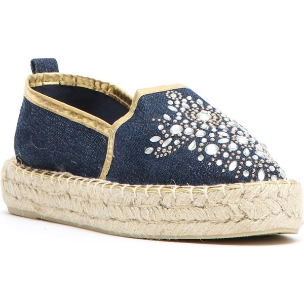 Espadrillas con strass e perline in denim Colors Of California