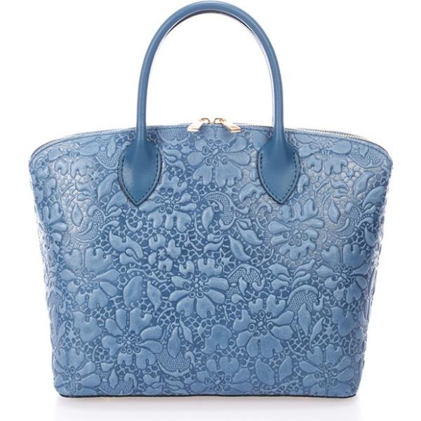 Borsa a mano con zip in denim con tracolla removibile Giorgio Costa