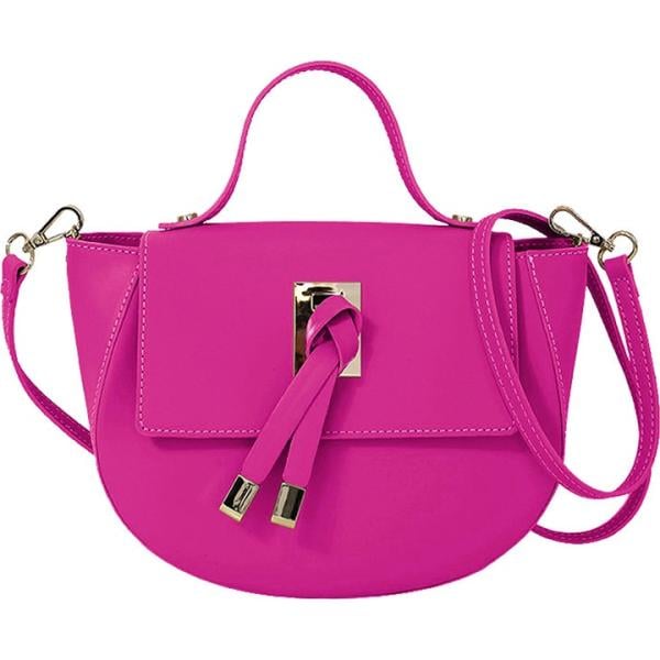 Borsa a tracolla fucsia e oro Bagare viola