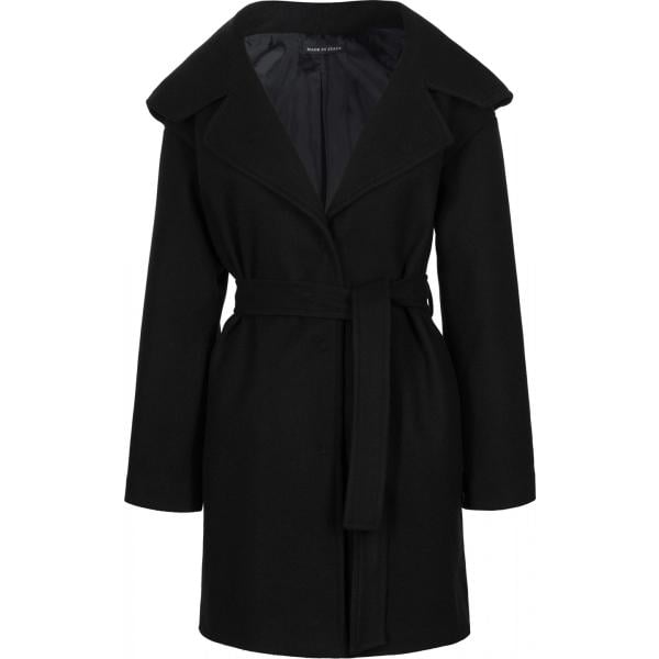 Cappotto con cappuccio nero Olivia Melis