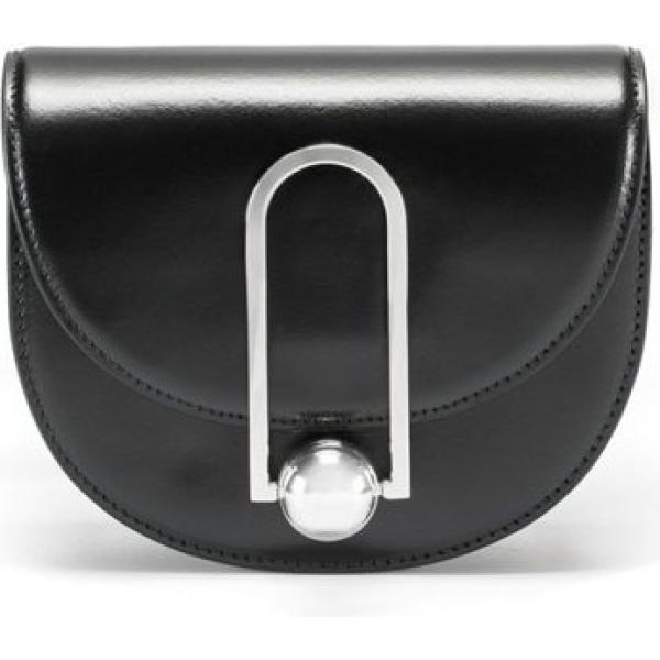 Borsa a tracolla mini effetto lucido con fibbia argento Hugo