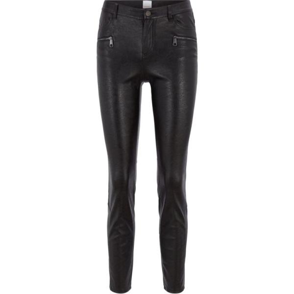 Pantalone con zip in pelle sintetica Boss