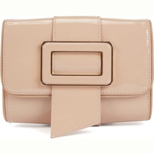 Clutch effetto vernice con fibbia in pelle oro Boss
