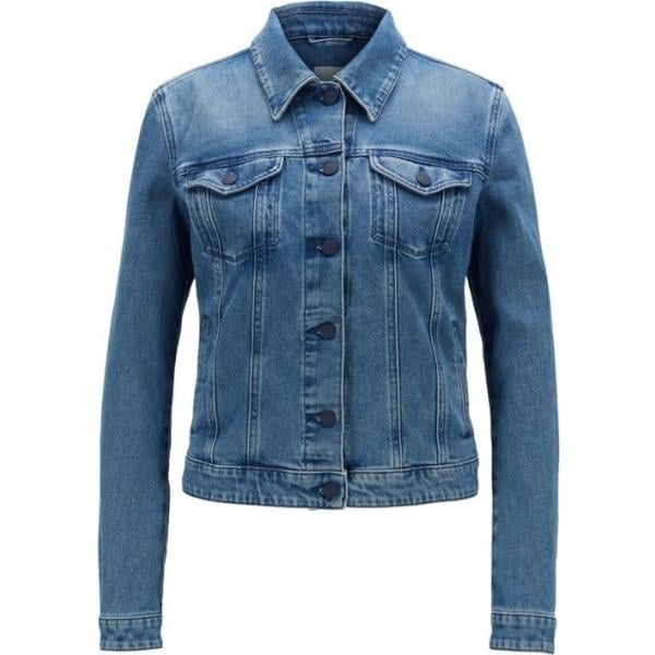 Giacca in denim 98% cotone blu Boss