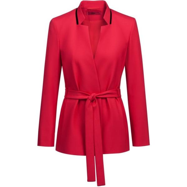 Giacca con cintura in cupro crêpe Hugo