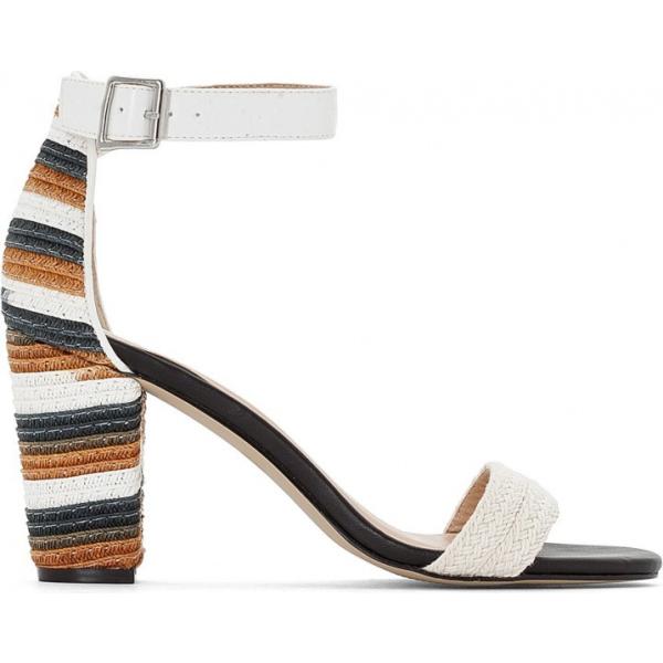 Sandali con cinturino fantasia con fibbia open toe in tessuto La Redoute Collections