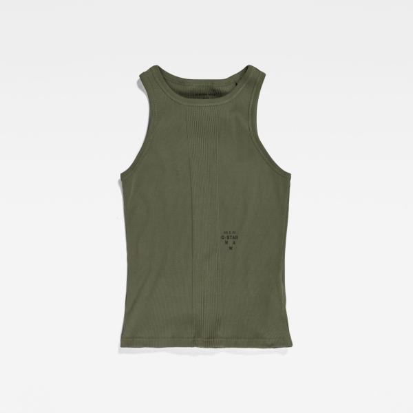 canottiere G-Star RAW verde con stampe