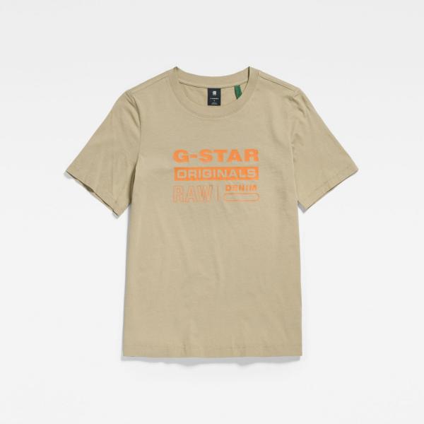 top G-Star RAW marrone con stampe
