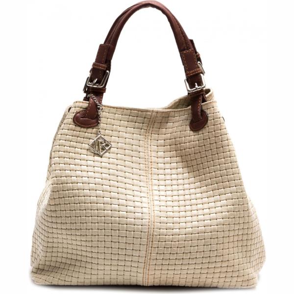 Catena fantasia con zip e scomparti beige Renata Corsi