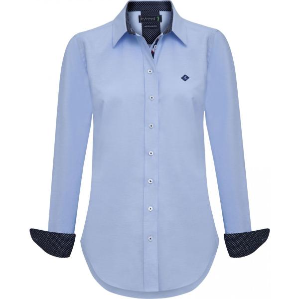 Camicia a maniche lunghe con bottoni blu Sir Raymond Tailor