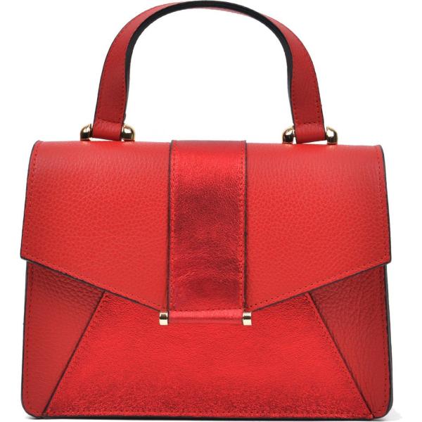 Borsa a tracolla made italy rosso Renata Corsi