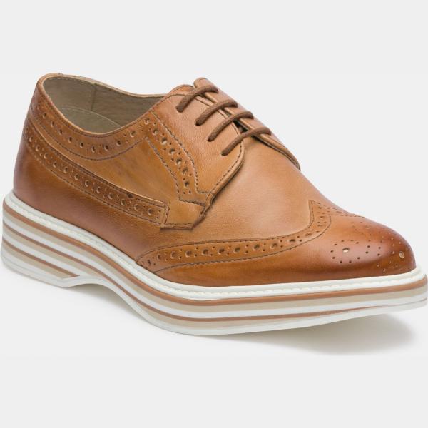 Scarpe derby con punta tonda marrone Primadonna