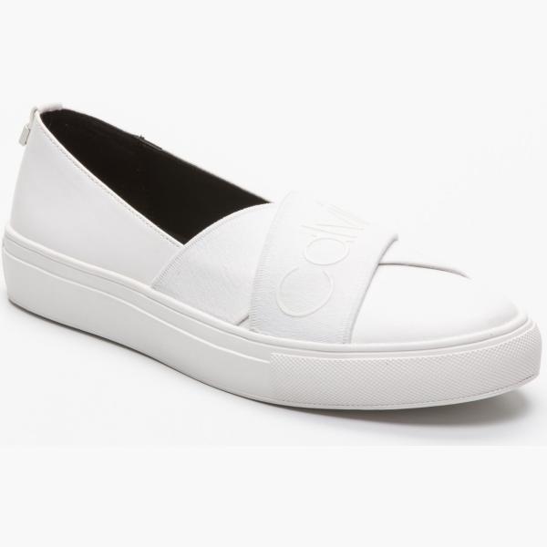 Slippers con punta tonda bianco Calvin Klein