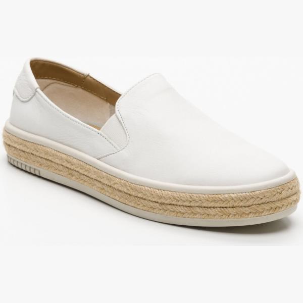 Slippers in pelle bianco Calvin Klein