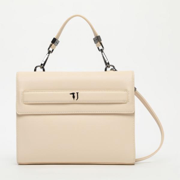 Borsa a tracolla con taschini beige Trussardi