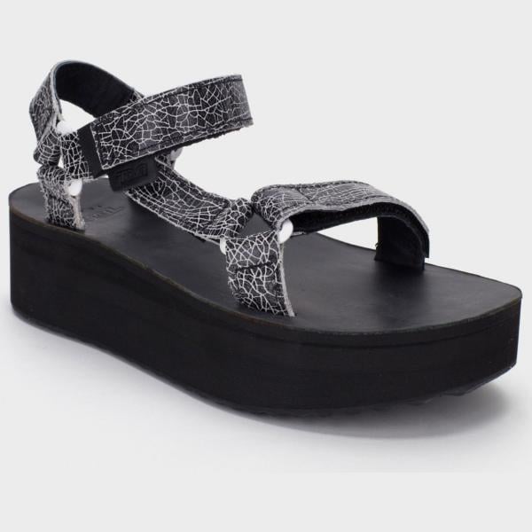 Sandali con plateau flatform con punta tonda nero Teva